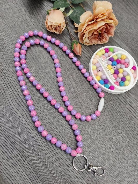 Avainkaulanauha akryylihelmillä 90cm (eri värejä) - pikkumeea