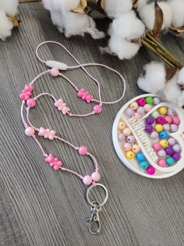 Avainkaulanauha Nallekarkki 75cm (pinkki / vaaleanpunainen) - pikkumeea