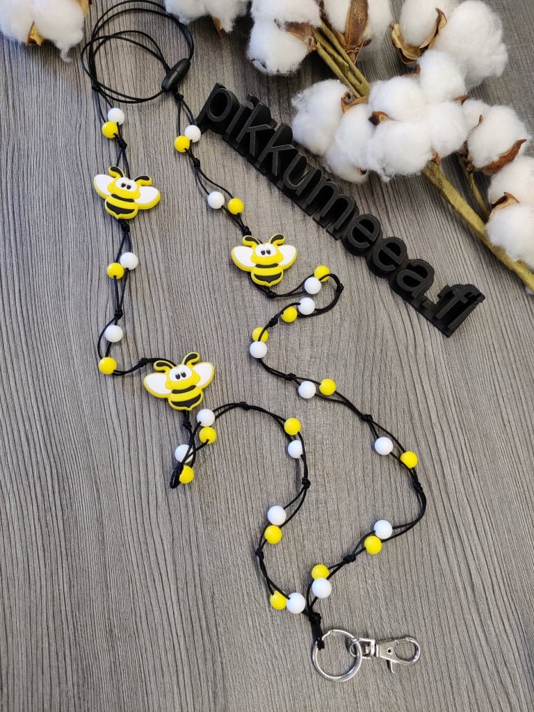 Avainnauha olan yli Ampiainen (keltainen / valkoinen) - pikkumeea