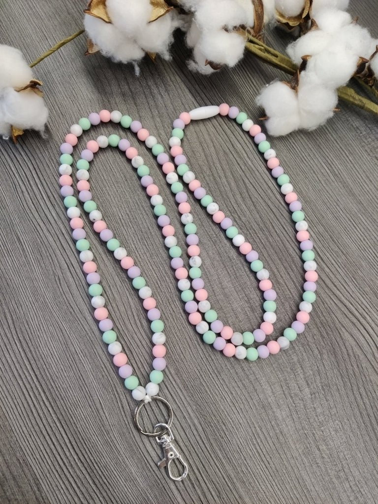 Avainnauha olan yli (marmori / minttu / vaaleanliila / vaaleanpunainen) - pikkumeea