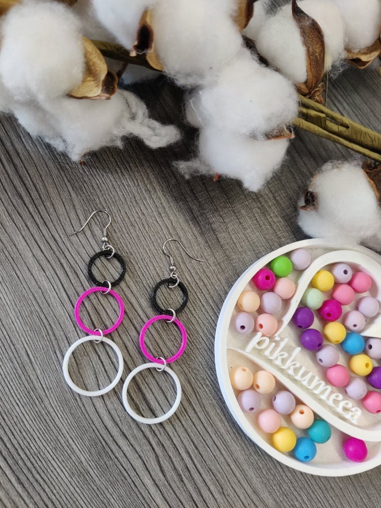 Korvakorut Kolme ympyrää - iso (eri värejä) - pikkumeea