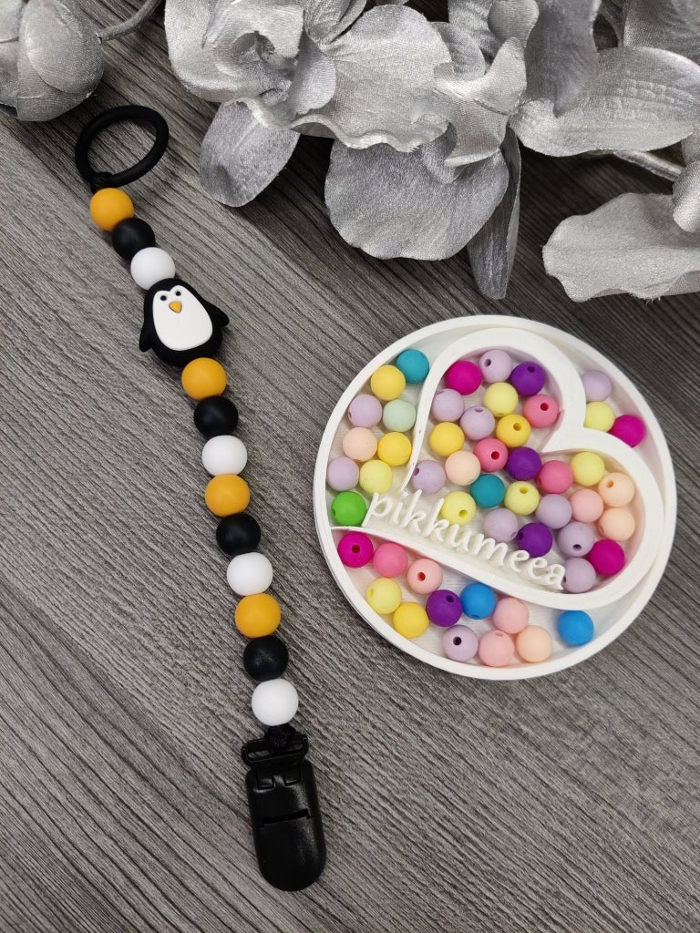 Tuttinauha pingviini (musta / valkoinen / okra) - pikkumeea