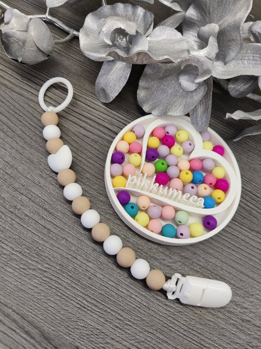 Tuttinauha valkoinen sydän (eri värejä) - pikkumeea