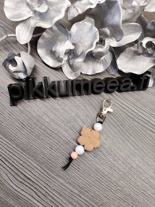 Avaimenperä Kukka (helmiäisvalkoinen / persikka)