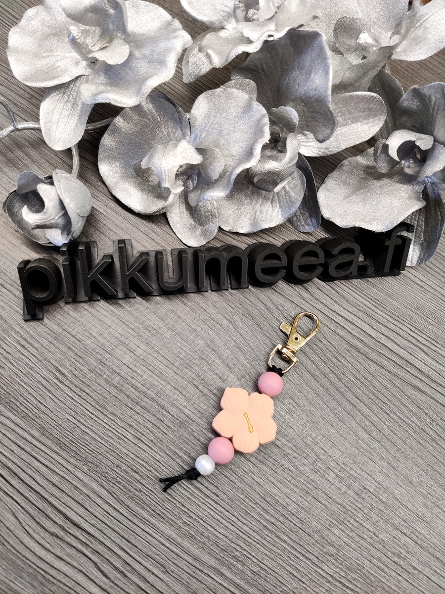 Avaimenperä Kukka (vanha roosa / helmiäisvalkoinen)