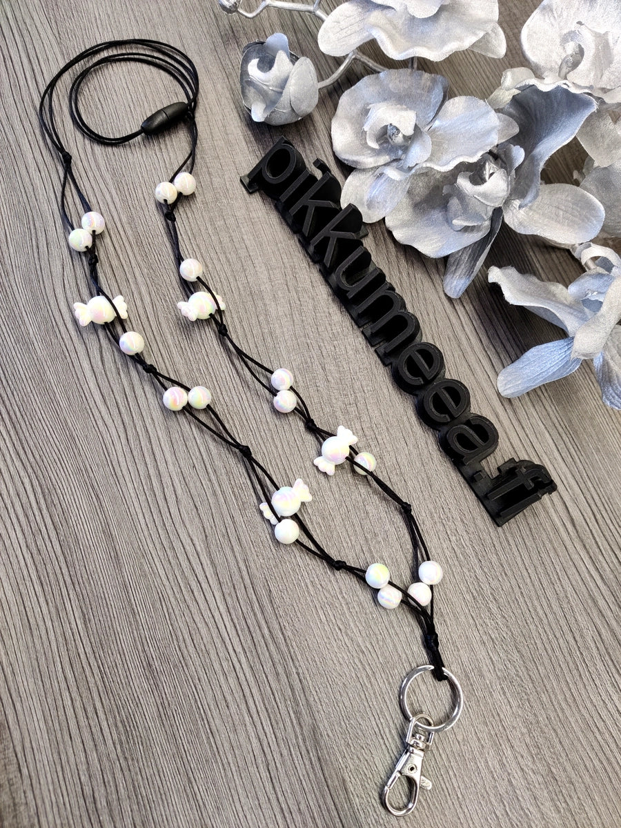 Avainkaulanauha Karkki - Valkoinen