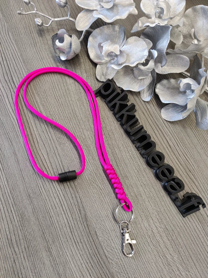 Avainkaulanauha 75cm Paracord pinkki