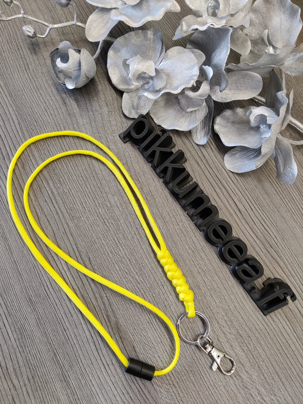 Avainkaulanauha Paracord keltainen