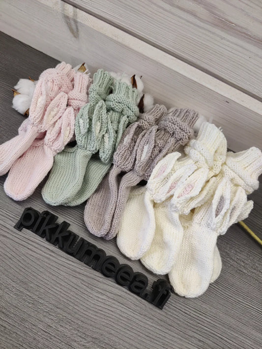 Pupusukat merinovillasta (eri värejä) 3-9kk (koko 17/19)