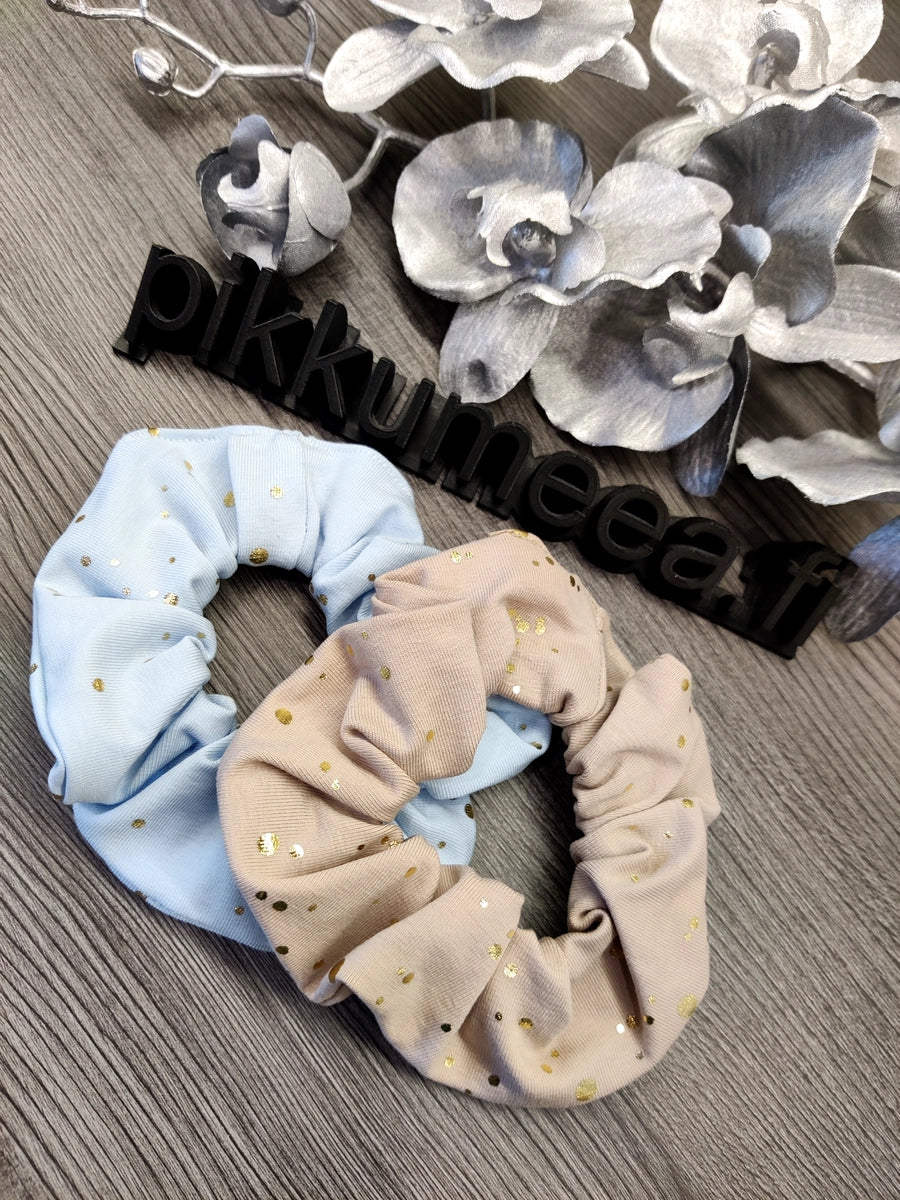 Scrunchie Kultahippu (eri värejä)
