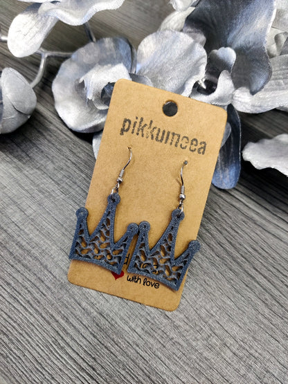 Korvakorut Kruunu (tummanharmaa kimaltava)