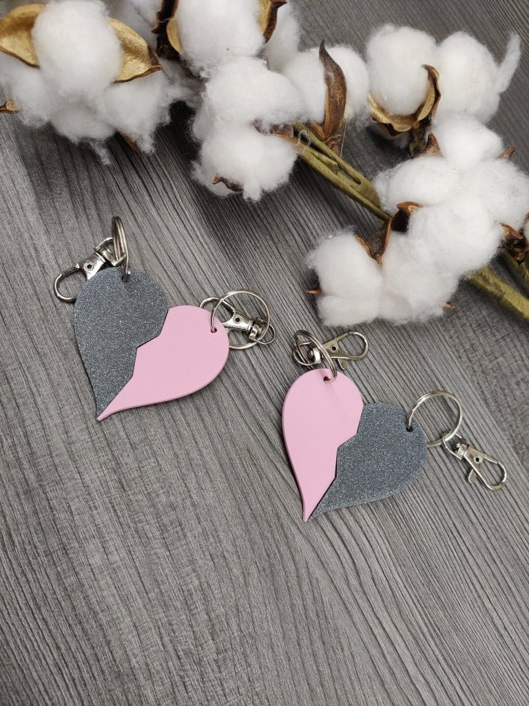 Avaimenperä sydämen puolikkaat (eri värejä) - pikkumeea