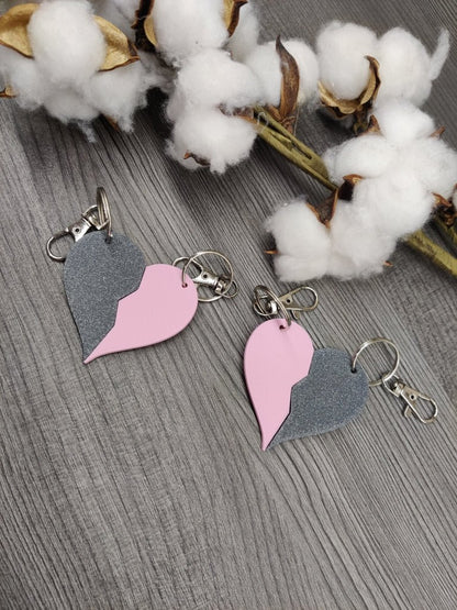Avaimenperä sydämen puolikkaat (eri värejä) - pikkumeea
