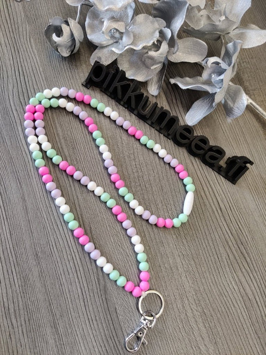 Avainkaulanauha 90cm (pinkki / minttu / valkoinen / vaaleanliila) - pikkumeea