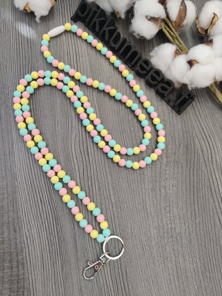 Avainkaulanauha 90cm (vaaleankeltainen / vaaleanpunainen / vedensininen) - pikkumeea