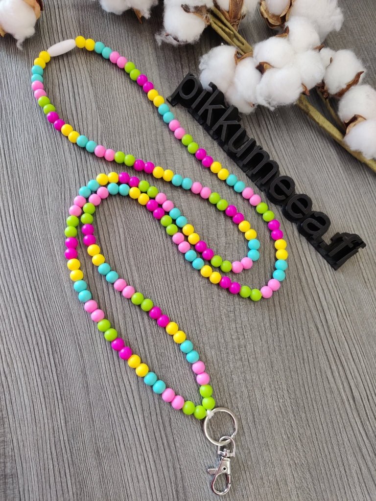 Avainkaulanauha 90cm (vihreä / pinkki / turkoosi / keltainen / fuksia) - pikkumeea