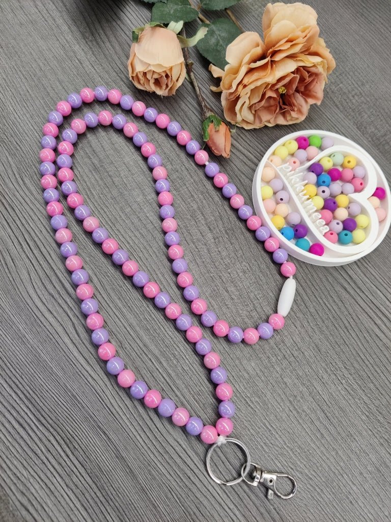 Avainkaulanauha akryylihelmillä 90cm (eri värejä) - pikkumeea