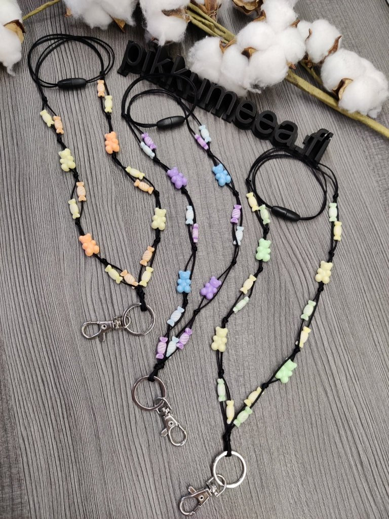 Avainkaulanauha Karkki / Nallekarkki 75cm (eri värejä) - pikkumeea