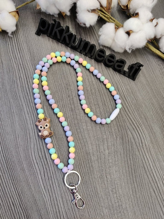 Avainkaulanauha Kauris 75cm (pastellisävyt) - pikkumeea