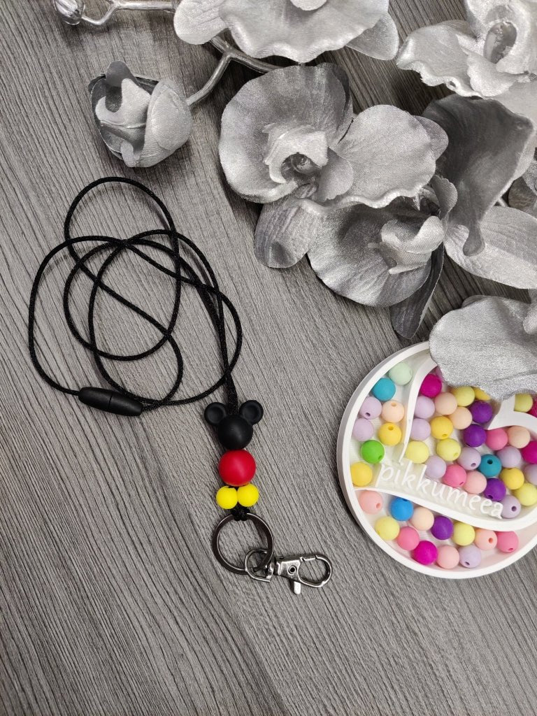 Avainkaulanauha Mikki Hiiri 90cm (musta / punainen / keltainen) - pikkumeea