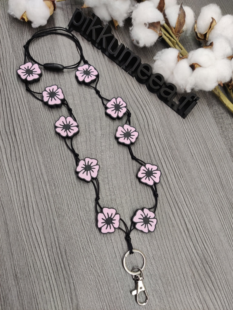 Avainkaulanauha Unikko 90cm (vaaleanpunainen) - pikkumeea