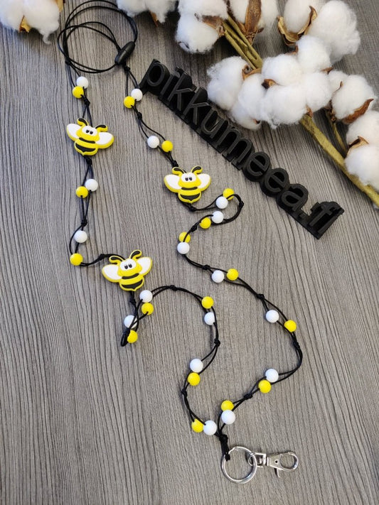 Avainnauha olan yli Ampiainen (keltainen / valkoinen) - pikkumeea