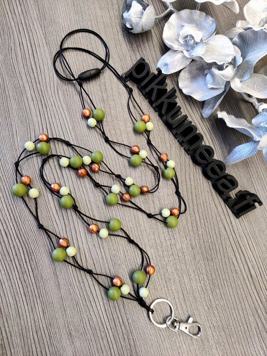 Avainnauha olan yli (oliivi / salvia / kupari) - pikkumeea