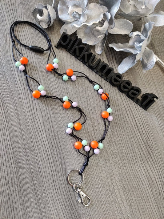 Avainnauha olan yli (oranssi / minttu / vaaleanliila) - pikkumeea