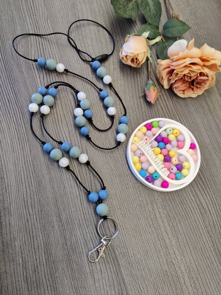 Avainnauha olan yli (sumuinen sinivihreä / sininen / helmiäisvalkoinen) - pikkumeea