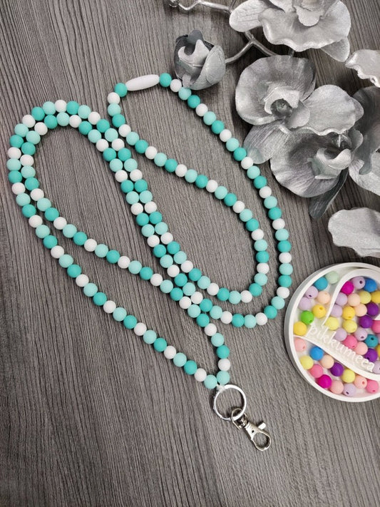 Avainnauha olan yli (valkoinen / vedensininen / turkoosi) - pikkumeea