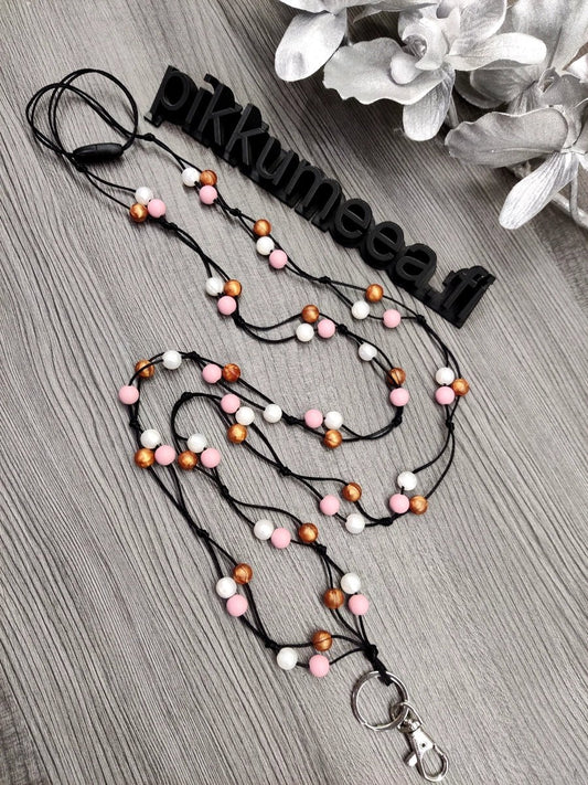 Avainnauha olan yli (vanha roosa / kupari / helmiäisvalkoinen) - pikkumeea