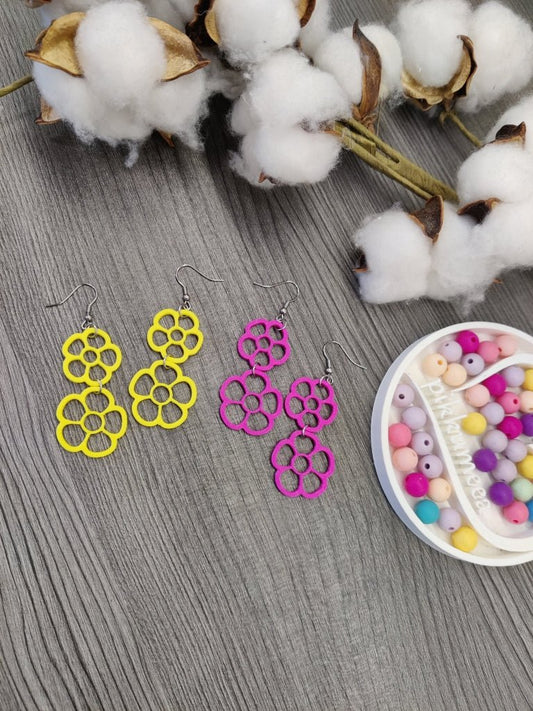 Korvakorut Kaksi kukkaa - iso (eri värejä) - pikkumeea