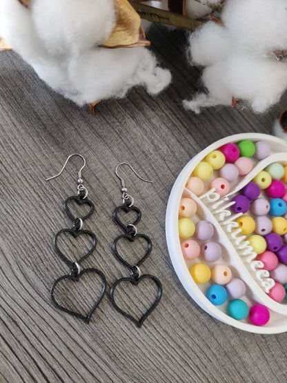 Korvakorut Kolme sydäntä - iso (eri värejä) - pikkumeea