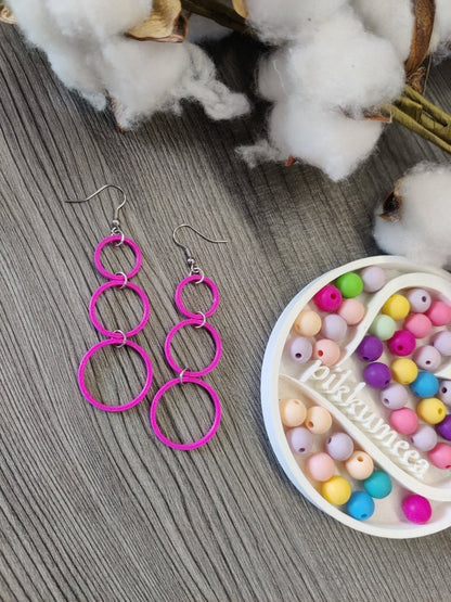 Korvakorut Kolme ympyrää - iso (eri värejä) - pikkumeea