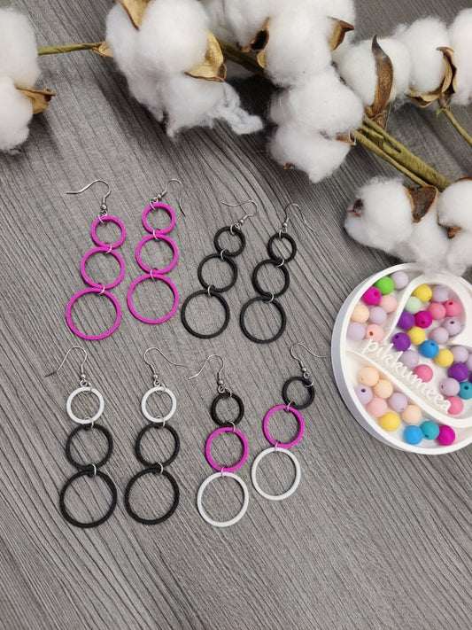 Korvakorut Kolme ympyrää - iso (eri värejä) - pikkumeea