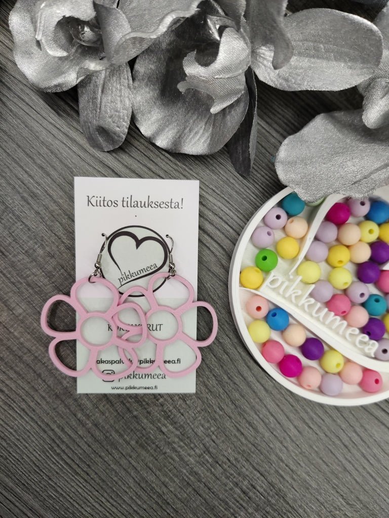 Korvakorut Kukka - iso (eri värejä) - pikkumeea