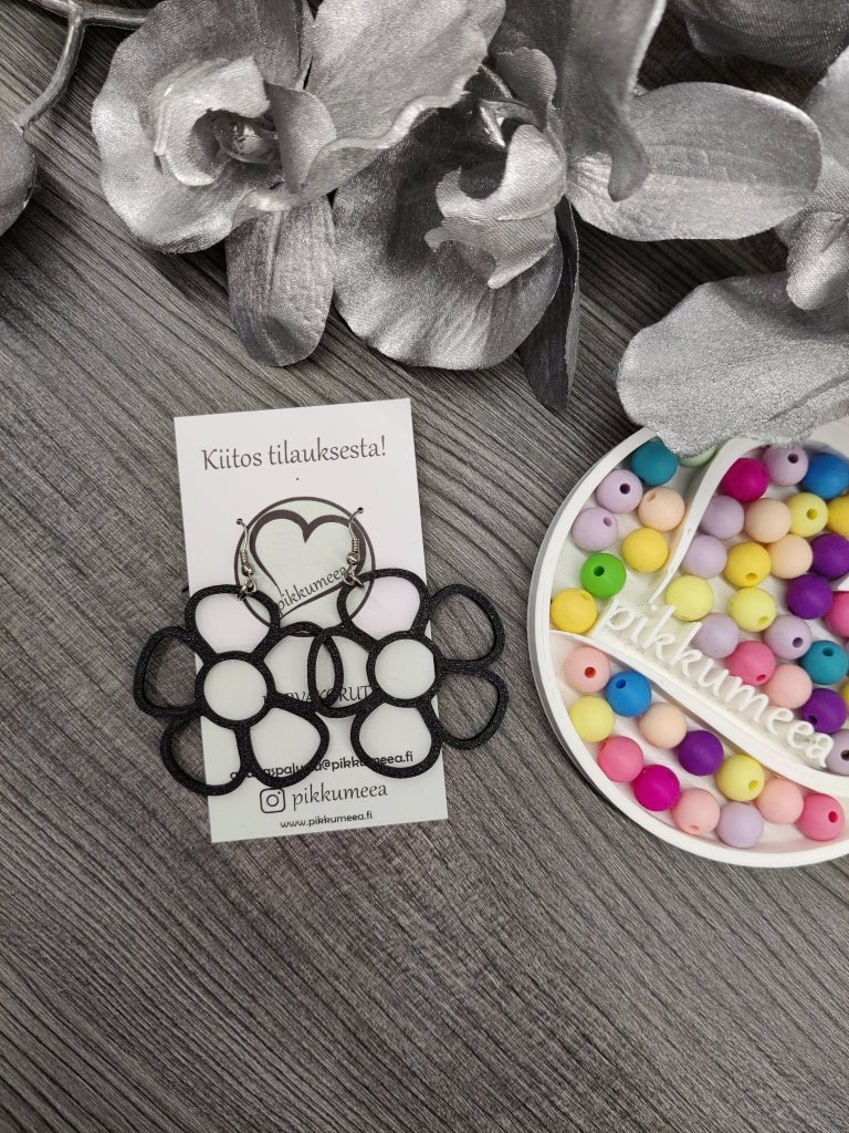 Korvakorut Kukka - iso (eri värejä) - pikkumeea