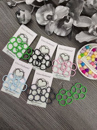 Korvakorut Kukka - iso (eri värejä) - pikkumeea