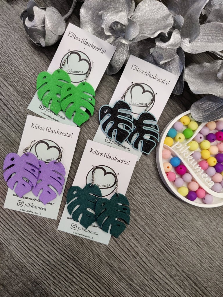 Korvakorut Peikonlehti - iso (eri värejä) - pikkumeea