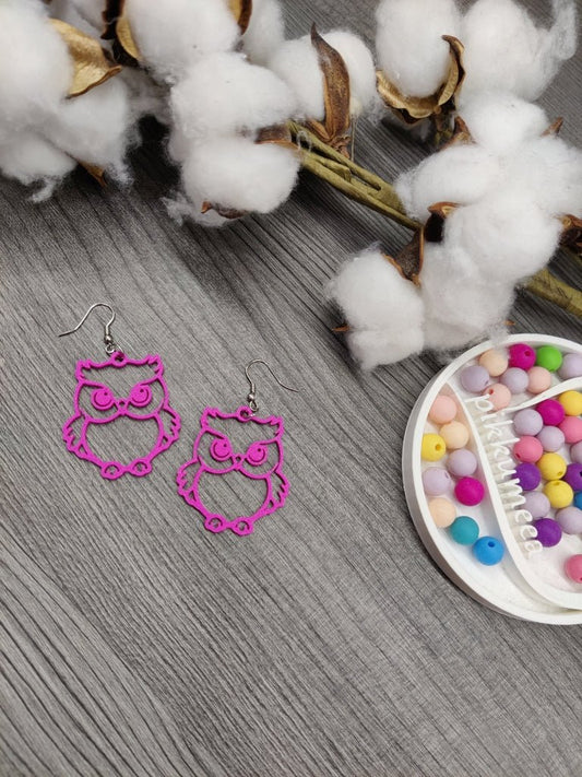 Korvakorut Pöllö - iso (eri värejä) - pikkumeea