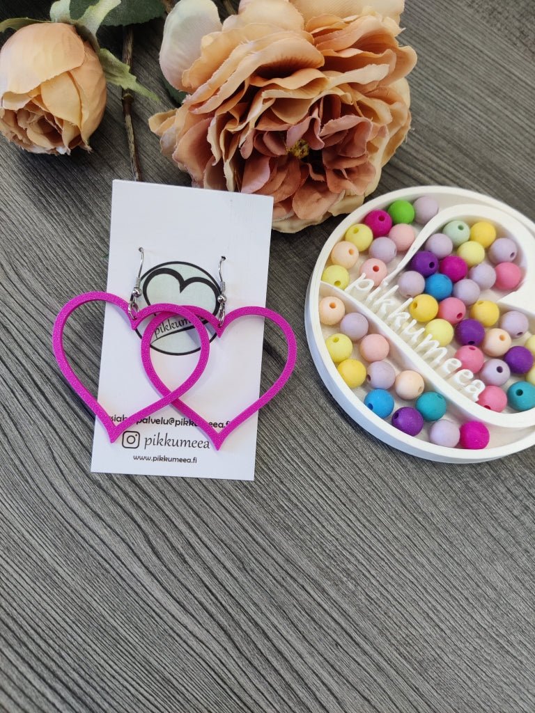 Korvakorut Sydän - iso (eri värejä) - pikkumeea