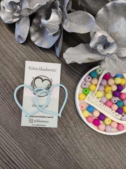 Korvakorut Sydän - iso (eri värejä) - pikkumeea