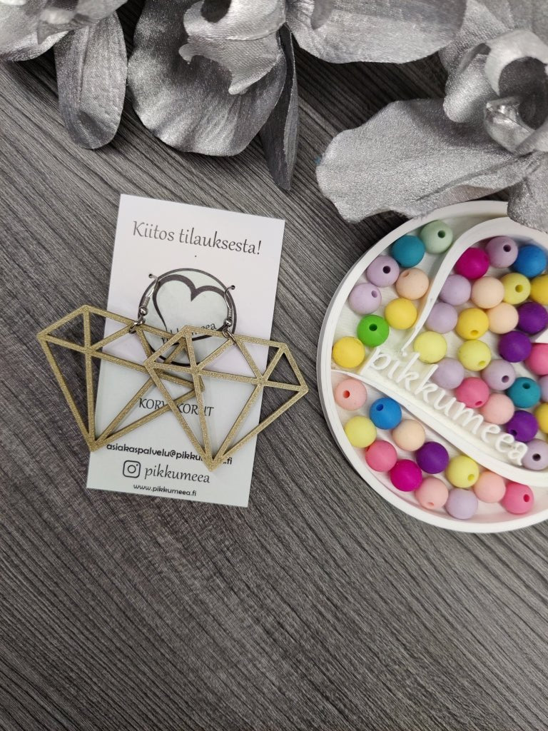 Korvakorut Timantti - iso (eri värejä) - pikkumeea