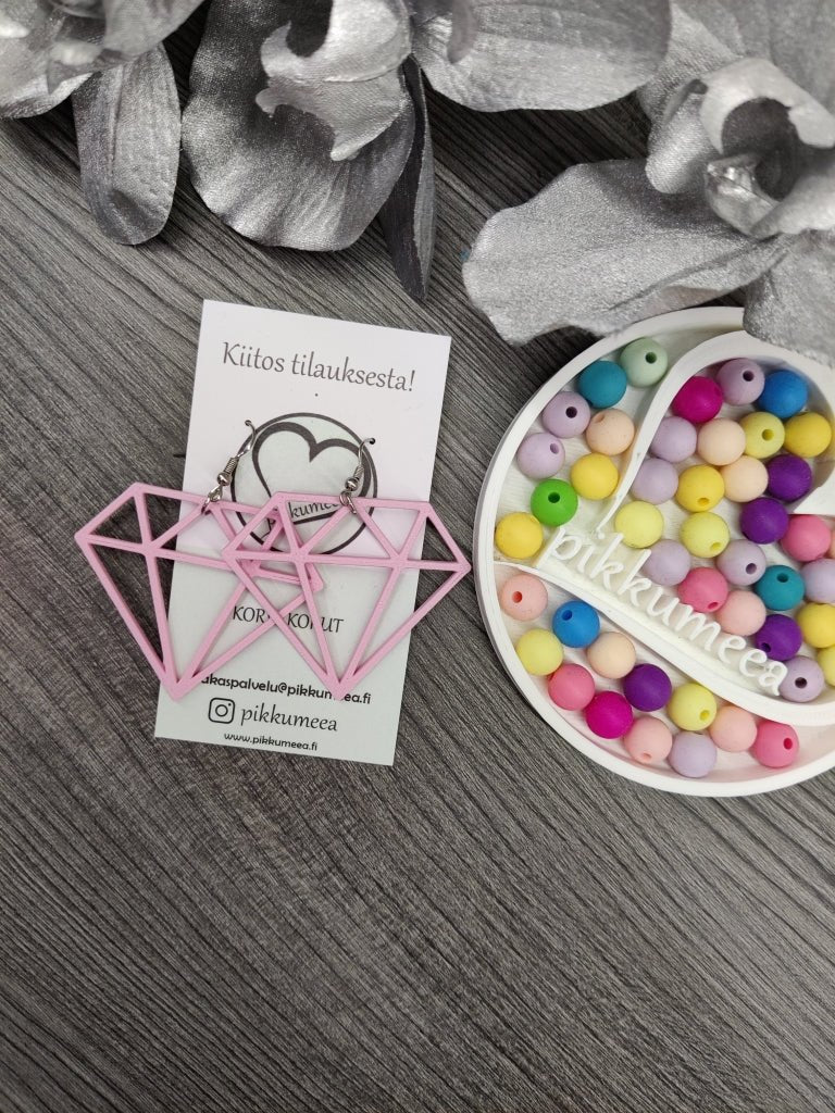 Korvakorut Timantti - iso (eri värejä) - pikkumeea