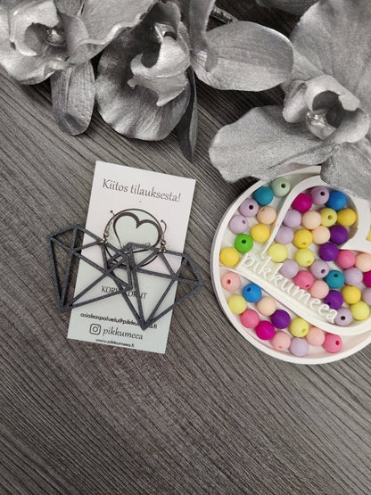 Korvakorut Timantti - iso (eri värejä) - pikkumeea