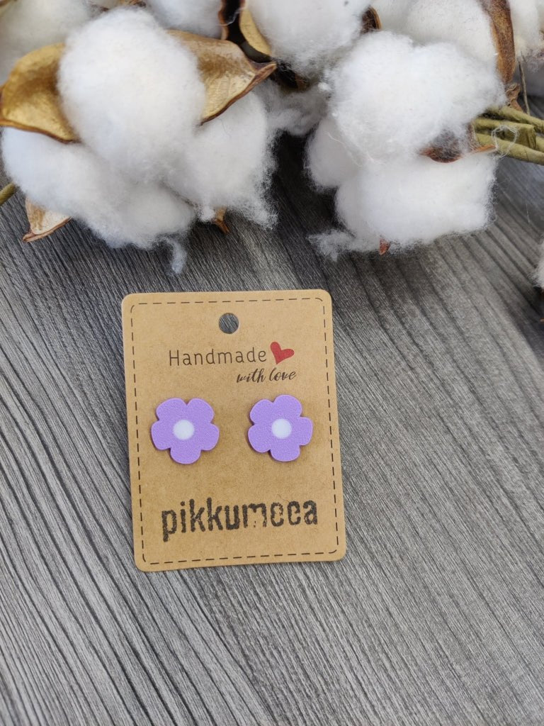 Nappikorvakorut Kukka (eri värejä) - pikkumeea