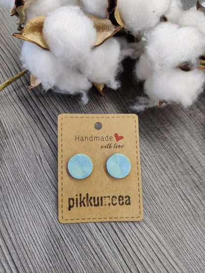 Nappikorvakorut Pyöreä sini - vihreä (eri malleja) - pikkumeea