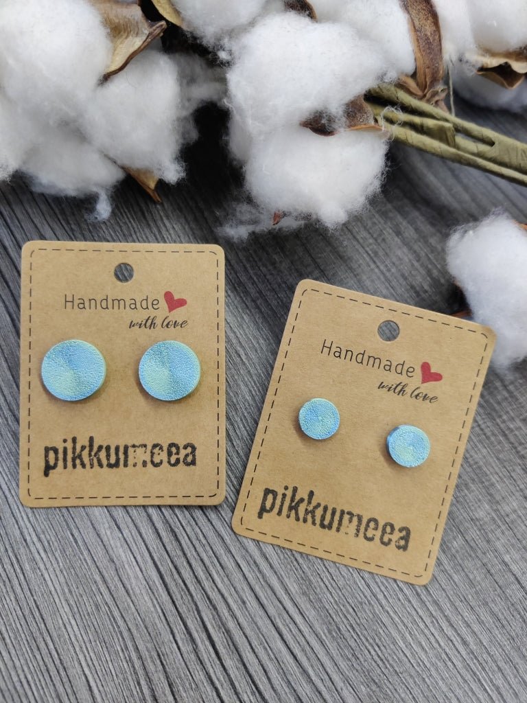 Nappikorvakorut Pyöreä sini - vihreä (eri malleja) - pikkumeea