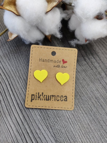 Nappikorvakorut Sydän (eri värejä) - pikkumeea