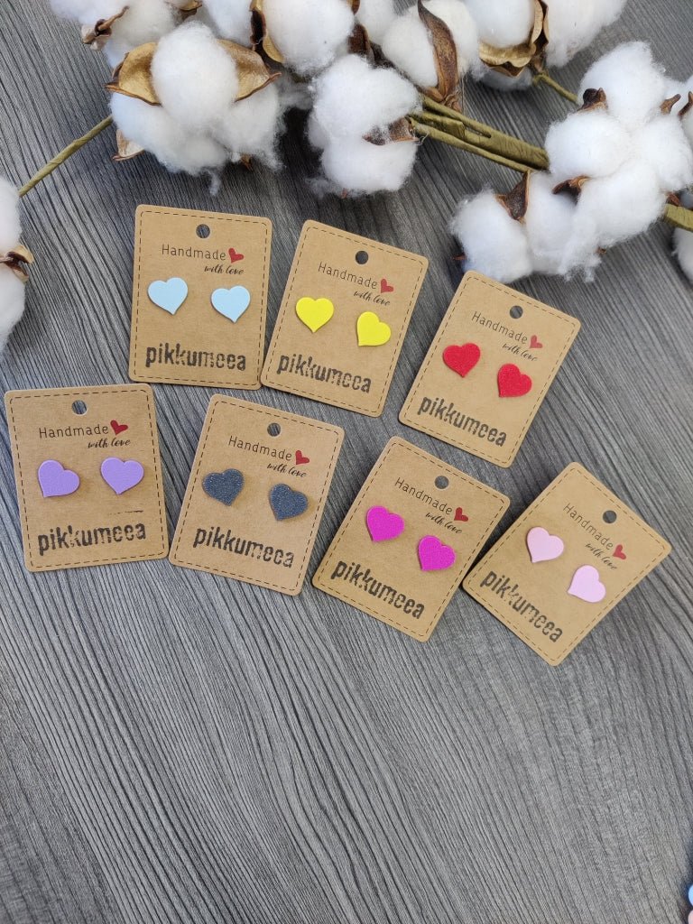 Nappikorvakorut Sydän (eri värejä) - pikkumeea